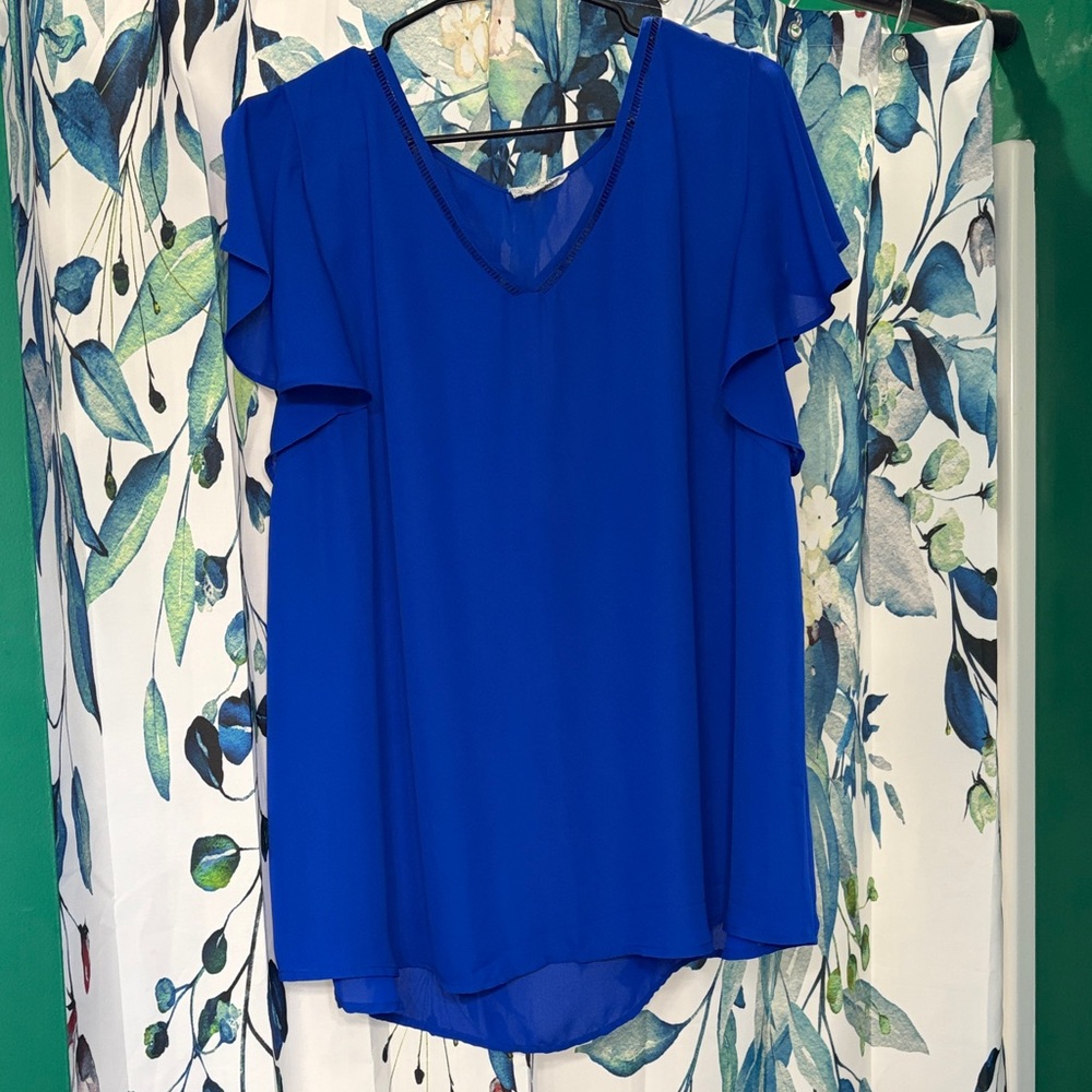 Chic Royal Blue Women's Blouse